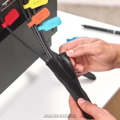 Wrap-It Hook & Loop Cable Sleeve (Black, 121.9 x 11.4 cm)