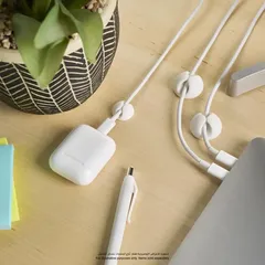 Wrap-It Adhesive Plastic Cable Clips Pack (White, 14 Pc.)