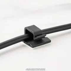 Wrap-It Adhesive Cable Guides Pack (Black, 15 Pc.)