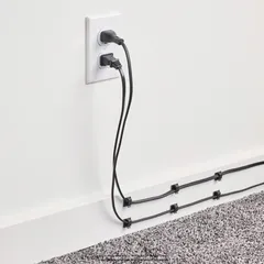 Wrap-It Adhesive Cable Guides Pack (Black, 15 Pc.)