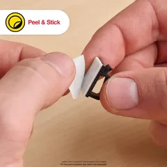 Wrap-It Adhesive Cable Guides Pack (Black, 15 Pc.)