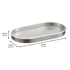 Interdesign Soap Dish W/Non-Slip Plastic Insert (15.95 x 9 x 1.5 cm)