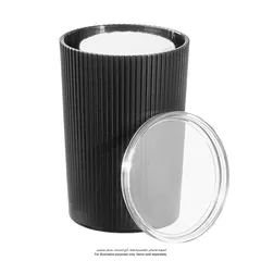 علبة بلاستيكية مزخرفة انتر ديزاين (أسود، 8 × 8 × 11.4 سم)