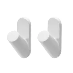 Interdesign Self-Adhesive Wall Hook Set (10 x 4.5 x 12.5 cm, White, 2 Pc.)