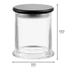 Interdesign TIA Storage Canister (8 x 8 x 11 cm, 0. 45 L, Clear)