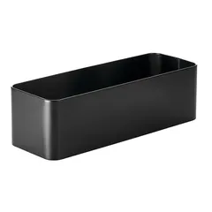 Interdesign Patton Toilet Steel Tissue Bin (Black, 15.8 x 43.8 x 13.3 cm)
