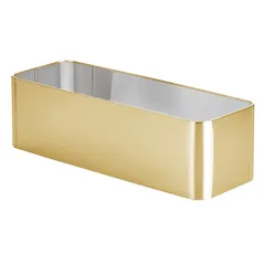 Interdesign Patton Toilet Steel Tissue Bin (Beige, 15.8 x 43.8 x 13.3 cm)