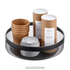 Interdesign Metal OrganizerI Spinner (Black, 29.3 x 29.3 x 9 cm)