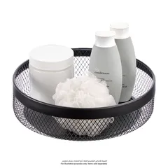 Interdesign Metal OrganizerI Spinner (Black, 29.3 x 29.3 x 9 cm)