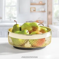 Interdesign Metal OrganizerI Spinner (Brass, 23.5 x 23.5 x 9 cm)