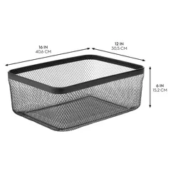 سلة تخزين مدنية لغرفة الطعام إنترديزاين ميشي (أسود، 31 × 41.2 × 31 سم)