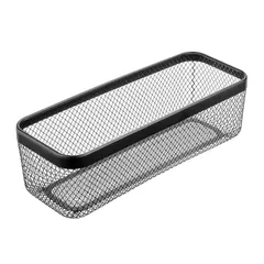 سلة تخزين معدنية إنتر ديزاين ميشي (أسود، 41.2 × 15.8 × 13.3 سم)