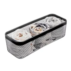 سلة تخزين معدنية إنتر ديزاين ميشي (أسود، 41.2 × 15.8 × 13.3 سم)