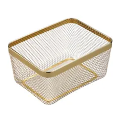 Interdesign Meshi Metal Pantry Basket (Brass, 31 x 23.5 x 15.8 cm)