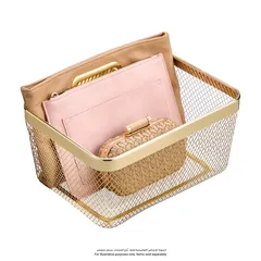 Interdesign Meshi Metal Pantry Basket (Brass, 31 x 23.5 x 15.8 cm)