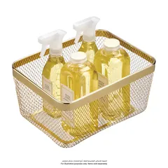 Interdesign Meshi Metal Pantry Basket (Brass, 31 x 23.5 x 15.8 cm)