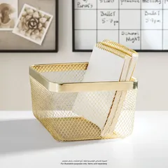 Interdesign Meshi Metal Pantry Basket (Brass, 31 x 23.5 x 15.8 cm)