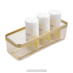 Interdesign Meshi Metal Pantry Basket (Brass, 41.2 x 15.8 x 3.3 cm)