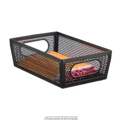 Interdesign Perforated Metal Bin (Black, 25.4 x 15 x 7.6 cm)