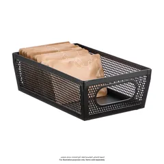 Interdesign Perforated Metal Bin (Black, 25.4 x 15 x 7.6 cm)