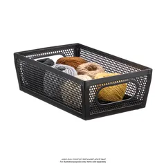 Interdesign Perforated Metal Bin (Black, 25.4 x 15 x 7.6 cm)