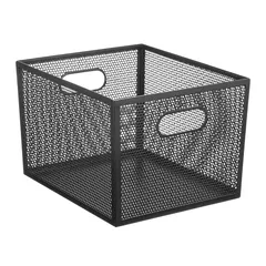Interdesign Perforated Metal Bin (Black, 30.5 x 25.4 x 20.3 cm)