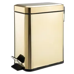 Interdesign Rectangle Steel Step Bin (5 L, Brass)