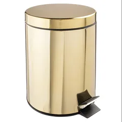 Interdesign Round Steel Step Bin (5 L, Brass)