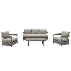 Rovaniemi 5-Seater Aluminum Outdoor Sofa Set (203 x 80 x 67 cm)