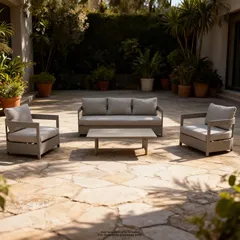 Rovaniemi 5-Seater Aluminum Outdoor Sofa Set (203 x 80 x 67 cm)