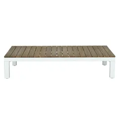 Oriana 5-Seater Corner Steel Outdoor Sofa Set W/Wood Top (65 x 55 x 81 cm)