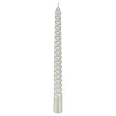 Atmosphera Glittery Twist Stick Candles Set (4 Pc, White)
