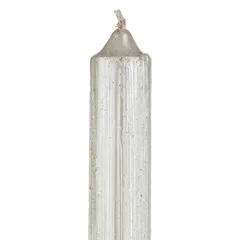 Atmosphera Glittery Twist Stick Candles Set (4 Pc, White)