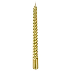 Atmosphera Glittery Twist Stick Candles Set (4 Pc, Gold)