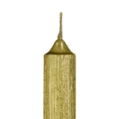 Atmosphera Glittery Twist Stick Candles Set (4 Pc, Gold)