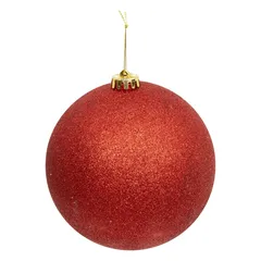 Atmosphera Christmas Glitter Maxi Ball (15 cm, Red)
