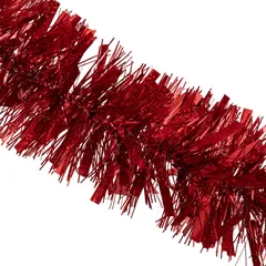 Atmosphera Long Laser Tinsel Festive Décor (10 x 3 cm, Red)