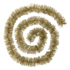 Atmosphera Long Laser Tinsel Festive Décor (10 x 3 cm, Gold)