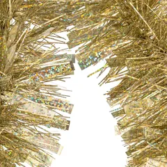 Atmosphera Long Laser Tinsel Festive Décor (10 x 3 cm, Gold)