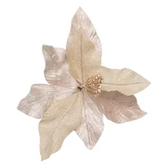 Atmosphera Hanging PoinSettia Festive Décor (23 cm, Beige)