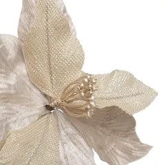 Atmosphera Hanging PoinSettia Festive Décor (23 cm, Beige)