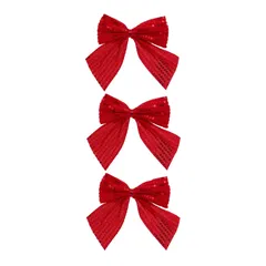 Atmosphera Sequin Decoration Bow Set (3 Pc)