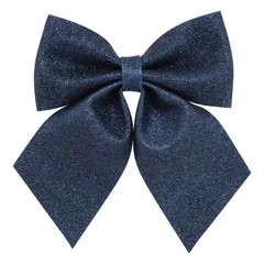 Atmosphera Glitter Decoration Bow (20 x 25 cm, Blue)