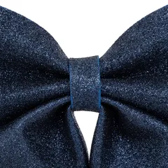 Atmosphera Glitter Decoration Bow (20 x 25 cm, Blue)