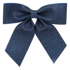 Atmosphera Glitter Decoration Bow (39 x 39 cm, Blue)
