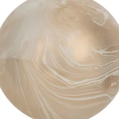 Atmosphera Marble Effect Glass Bauble (8 cm, White and Gold)