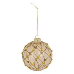 Atmosphera Bronze Pearl Glass Bauble (10 cm)