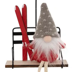 Atmosphera Textile Gnome on Ski Lift Tree Decor (1 Pc, 17 cm)