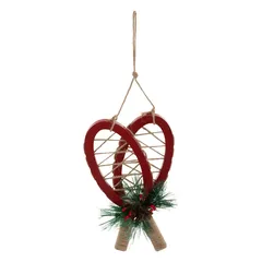 Atmosphera Wooden Snowshoes Tree Decor (1 Pc, 18 cm)