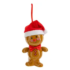 Atmosphera Gingerbread Man with Red Nose Tree Decor (1 Pc, 12.6 cm)